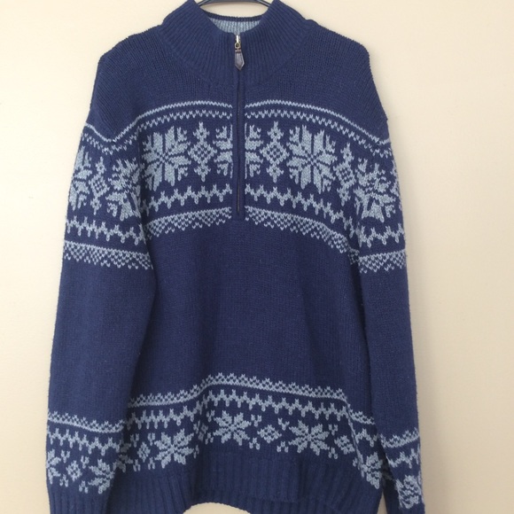 St. John's Bay Other - St. Johns Bay 1/2 Zip Wool Blend Sweater Mens XL